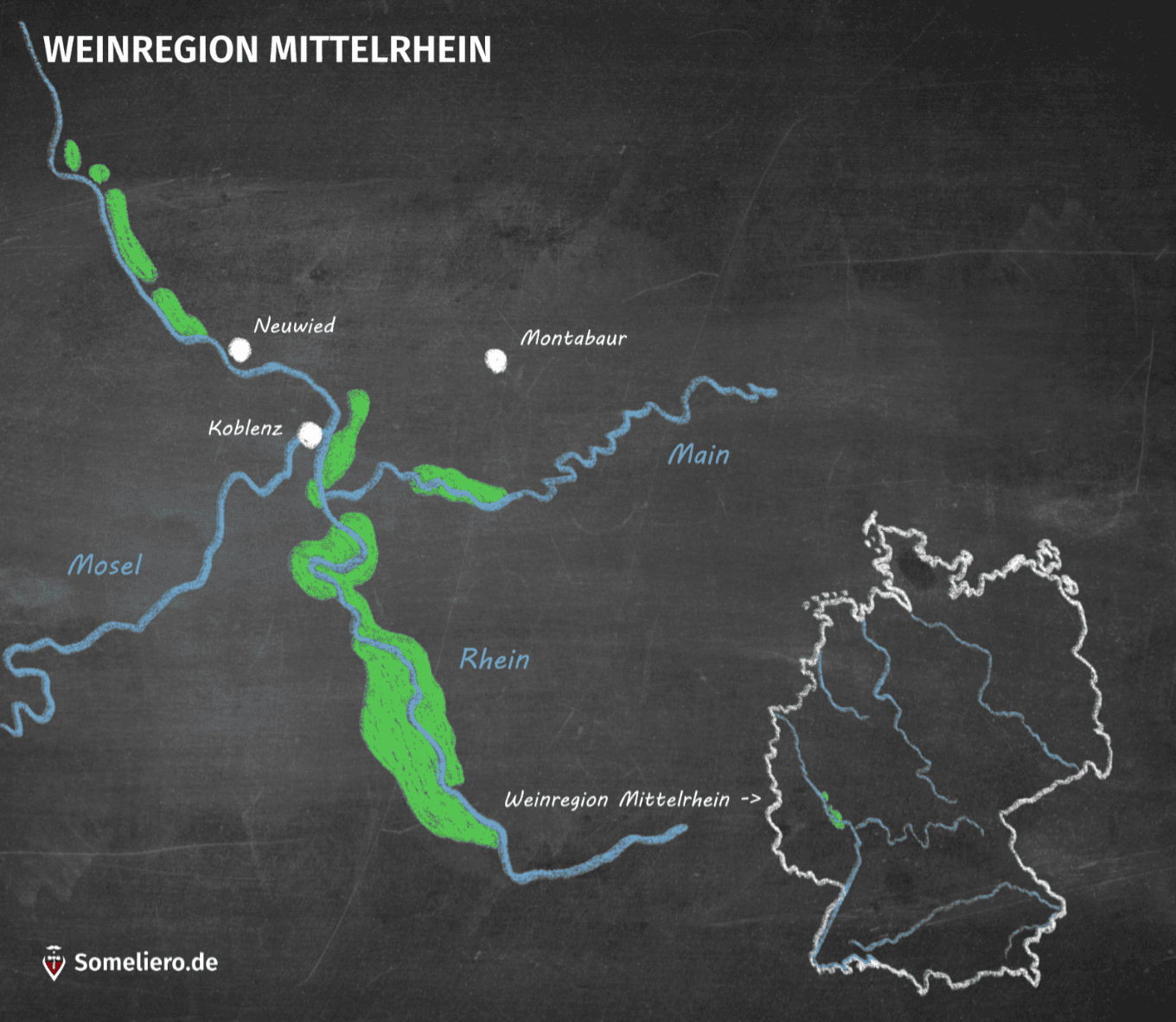 Karte Weinregion Mittelrhein