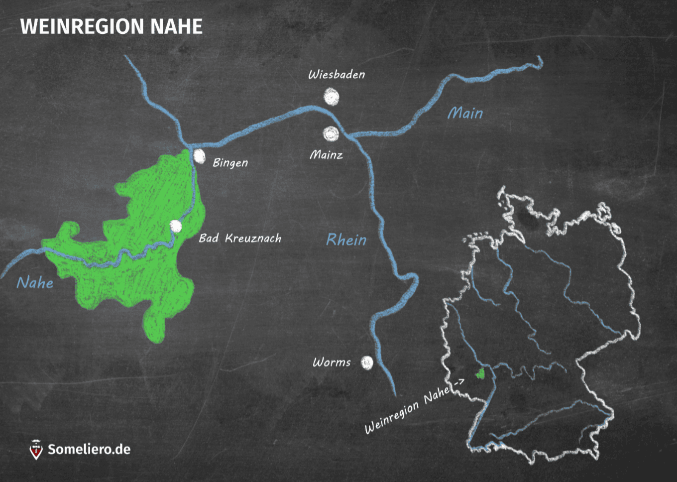 Karte Weinregion Nahe