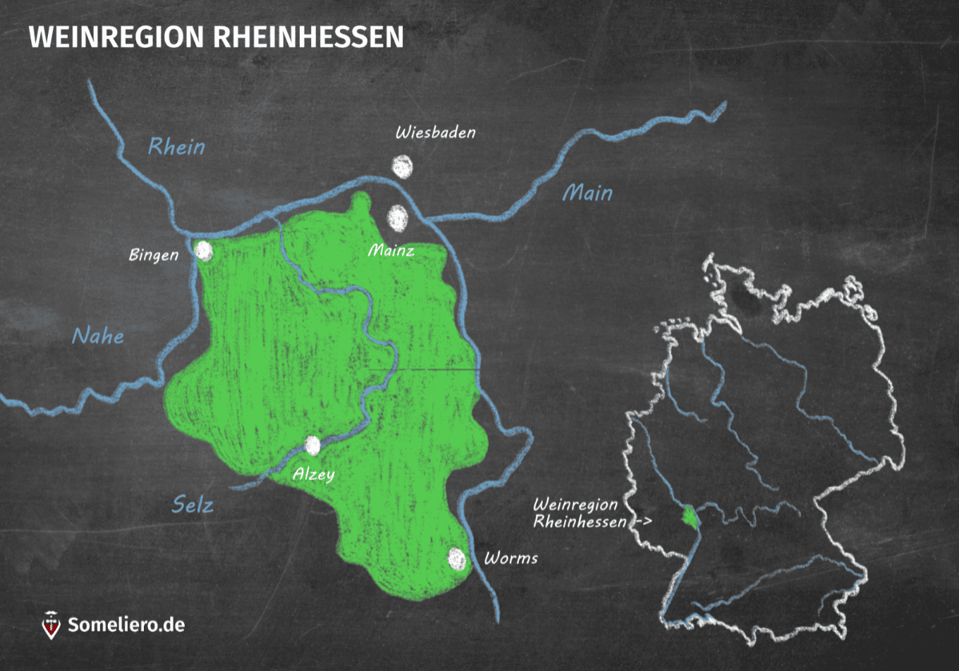 Karte Weinregion Rheinhessen